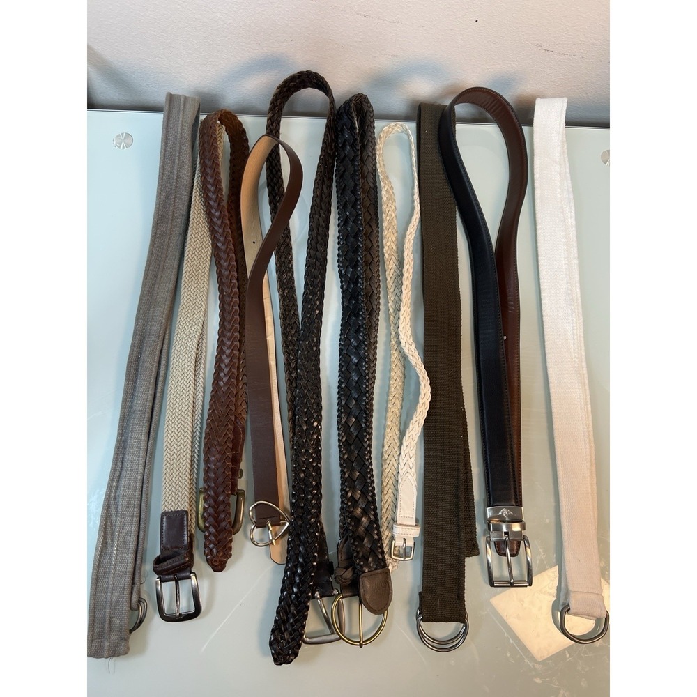 Men's Belt Lot Leather Braided Canvas‎ Mixed Sizes Women Unisex Trendy